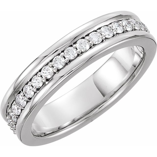 Argolla de ajuste cómodo con 5/8 ct total de diamantes naturales