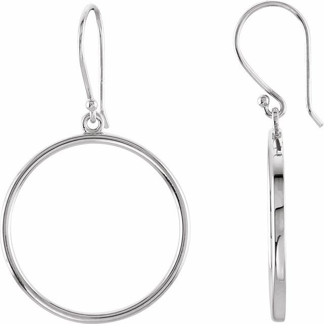 Aretes en oro blanco de 14K