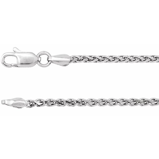 Cadena fina en oro blanco de 14K