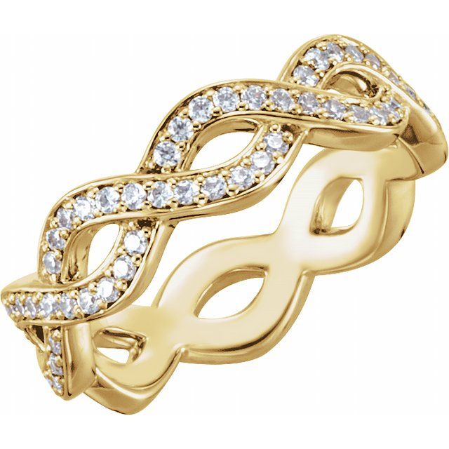 Argolla de eternidad con 3/8 ct total de diamantes naturales