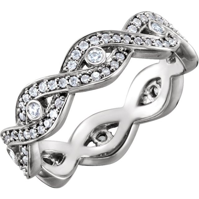 Argolla de eternidad con 5/8 ct total de diamantes naturales