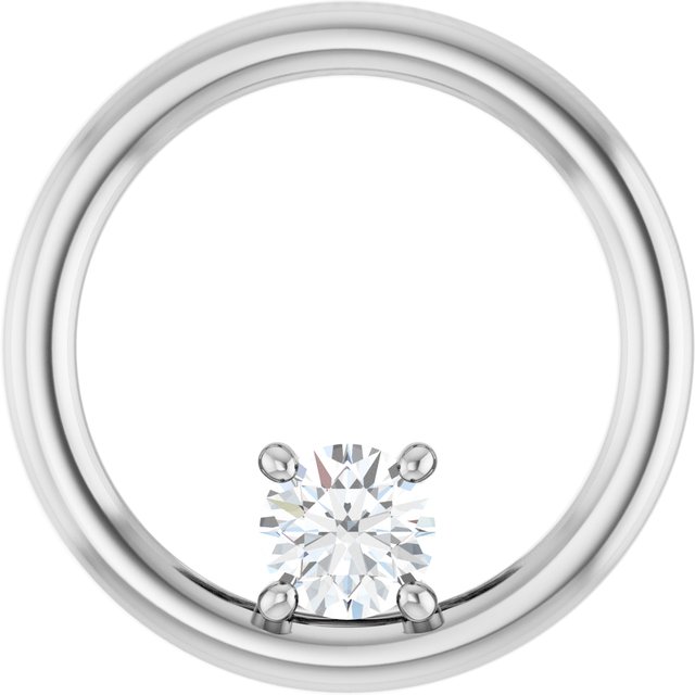 Dije solitario configurable con diamante natural o de laboratorio de 1/4 ct