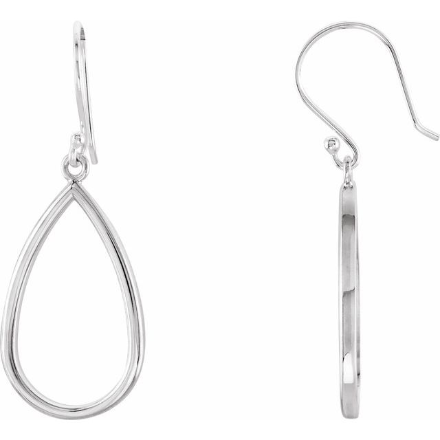 Aretes en oro blanco de 14K