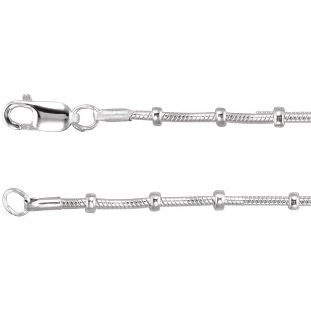 Cadena fina en plata esterlina