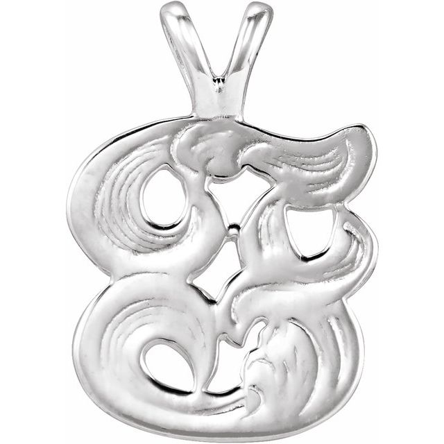 Dije en oro blanco de 14K