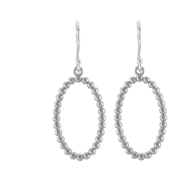 Aretes en oro blanco de 14K