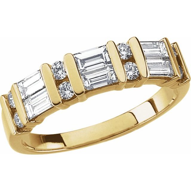Argolla con diseño de diamantes con 7/8 ct total de diamantes naturales