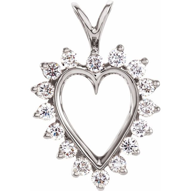 Dije en oro blanco de 14K