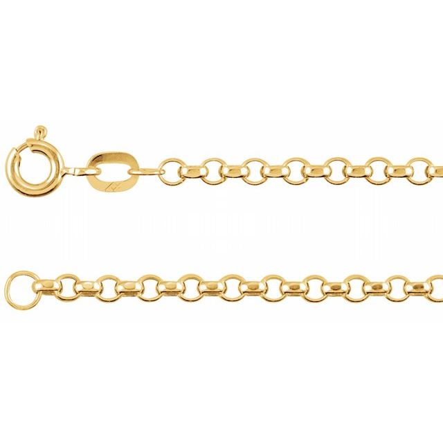 Cadena fina en oro amarillo de 14K