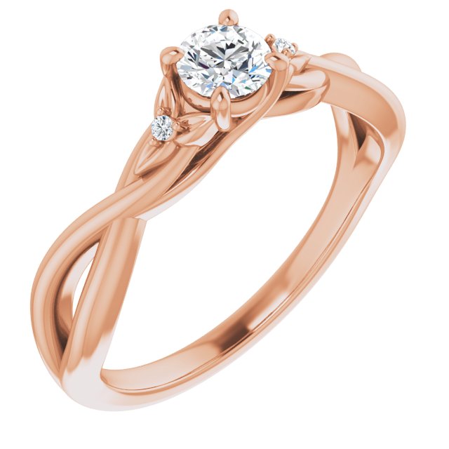 Anillo de compromiso personalizable de tres piedras
