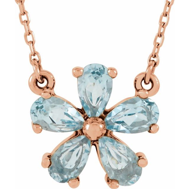 Collar en oro rosa de 14K