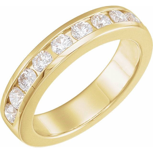 Argolla de aniversario con 1 ct total de diamantes naturales