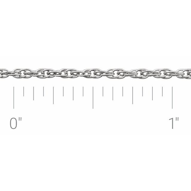 Cadena fina en oro blanco de 14K