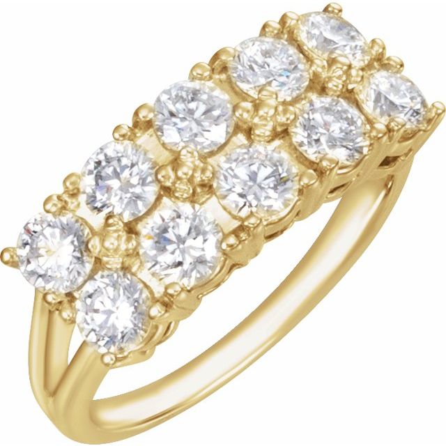 Argolla de aniversario con 1 3/4 ct total de diamantes naturales