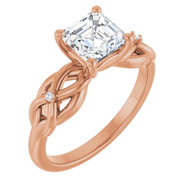 Anillo de compromiso personalizable de tres piedras