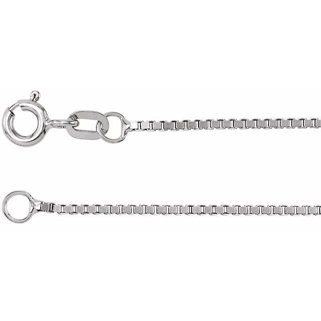 Cadena fina en oro blanco de 14K