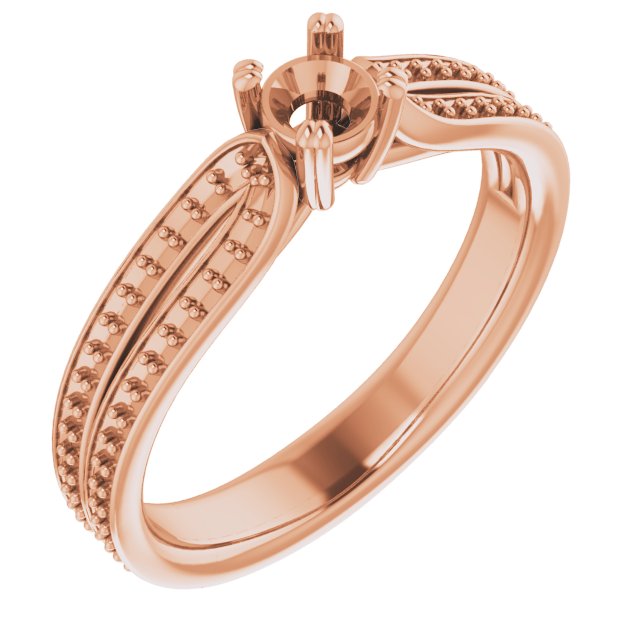 Anillo de compromiso personalizable con pavé lateral y centro redondo o cuadrado