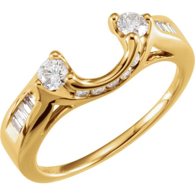 Argolla con diseño de diamantes con 1/2 ct total de diamantes naturales