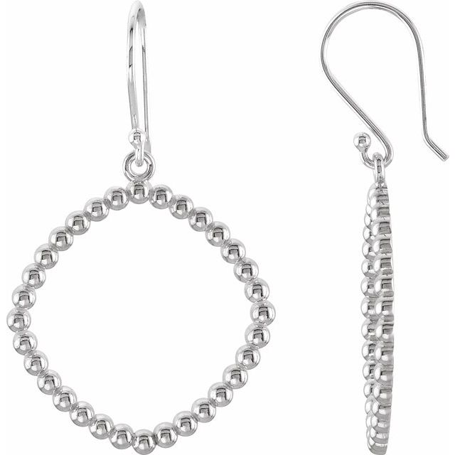 Aretes en oro blanco de 14K