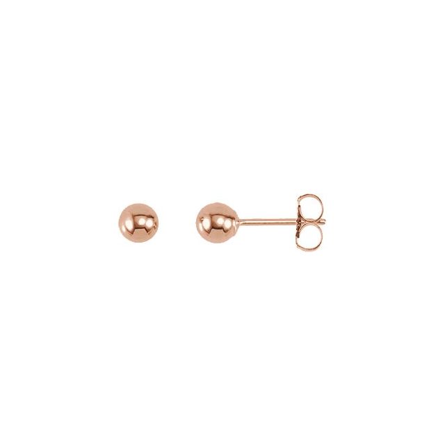 Aretes en oro rosa de 14K