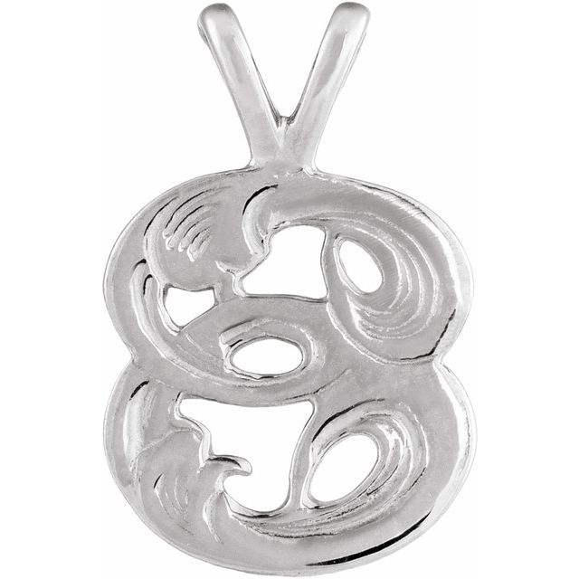 Dije en oro blanco de 14K