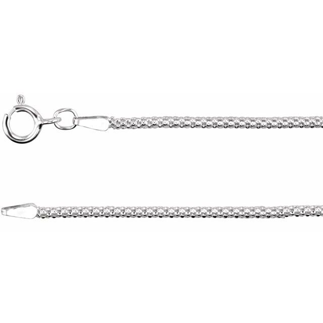 Cadena fina en plata esterlina