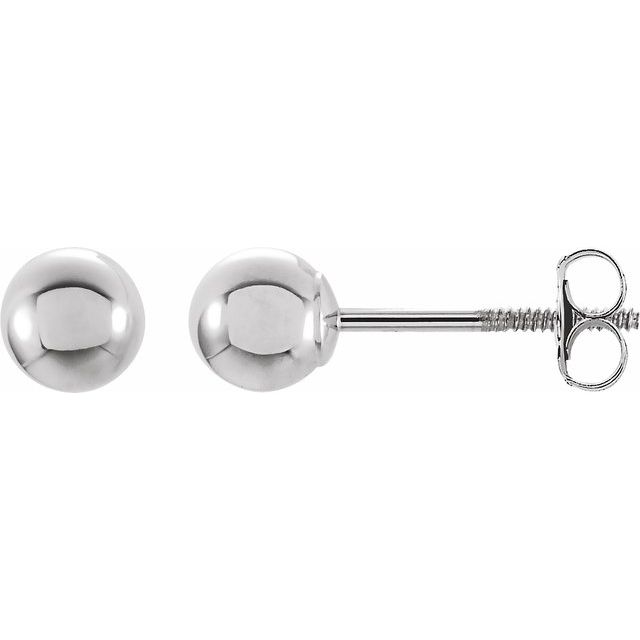 Aretes en oro blanco de 14K