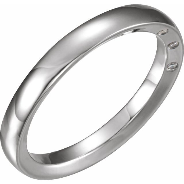 Argolla con diseño de diamantes con .03 ct total de diamantes naturales