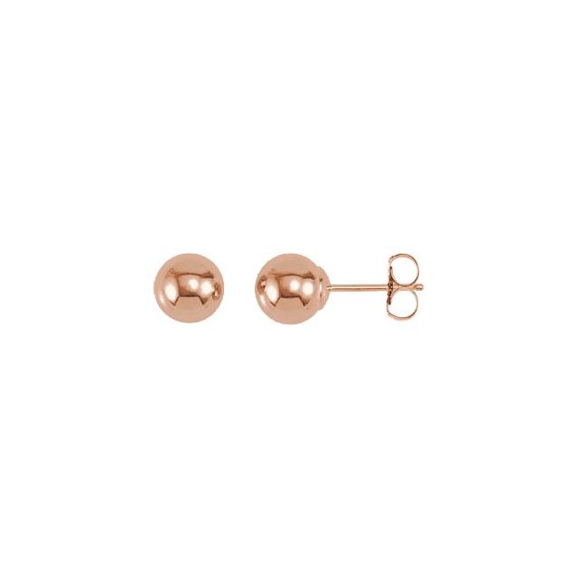 Aretes en oro rosa de 14K