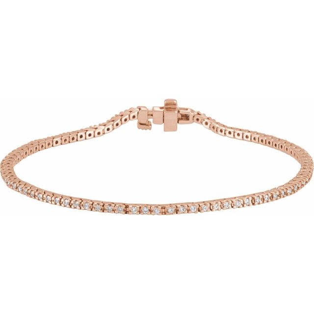 Pulsera en oro rosa de 14K
